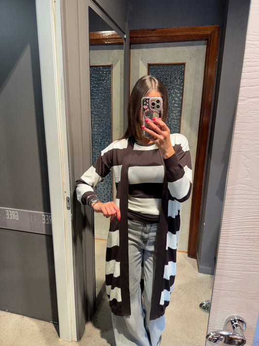 Cord set cardigan e canotta kontatto